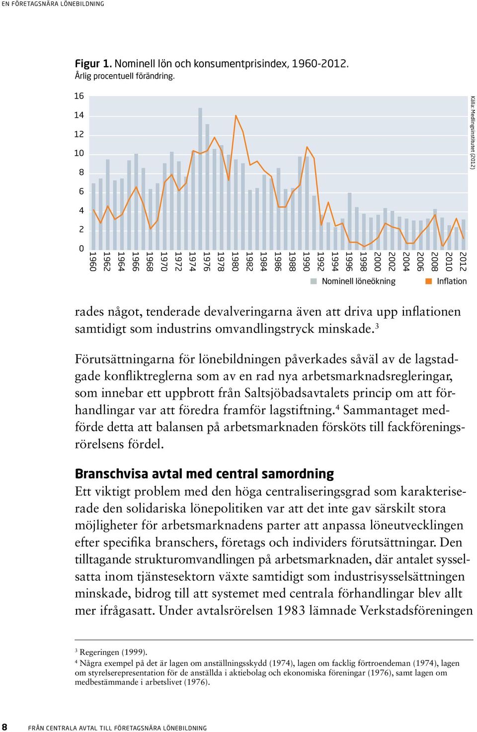 löneökning Inflation rades något, tenderade devalveringarna även att driva upp inflationen samtidigt som industrins omvandlingstryck minskade.