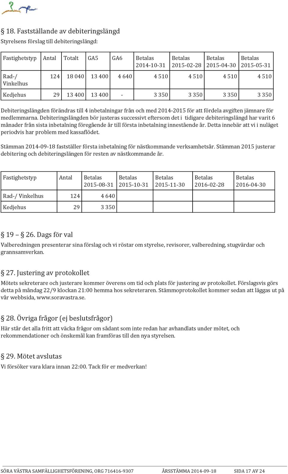 avgiften jämnare för medlemmarna.