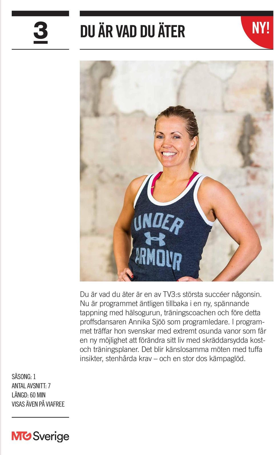 Annika Sjöö som programledare.