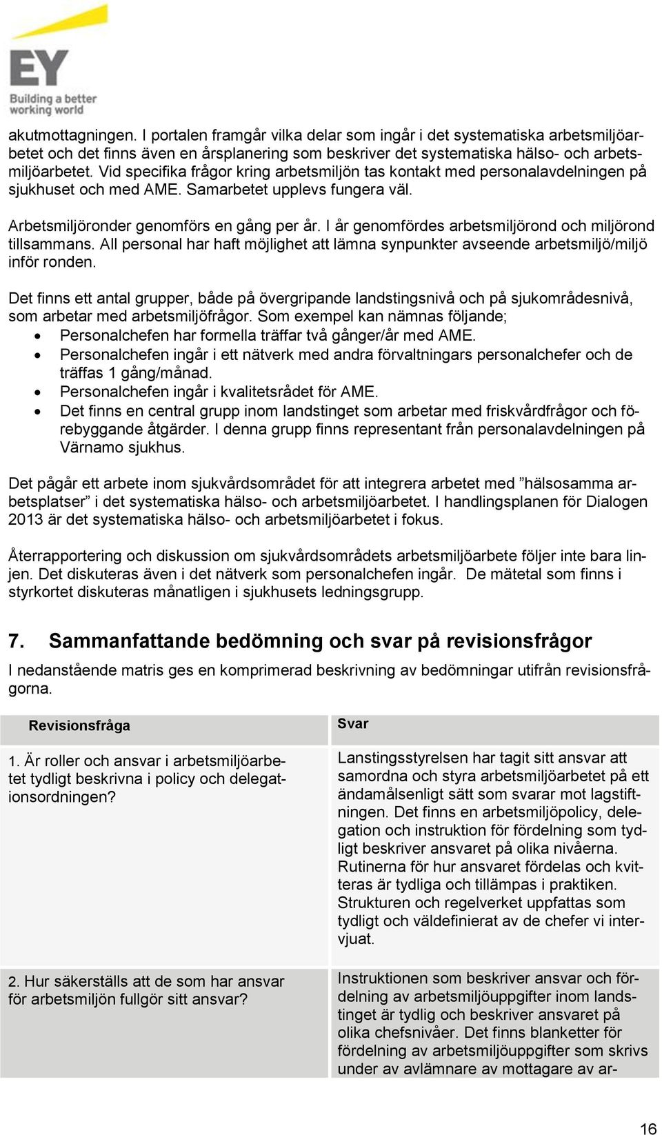 I år genmfördes arbetsmiljörnd ch miljörnd tillsammans. All persnal har haft möjlighet att lämna synpunkter avseende arbetsmiljö/miljö inför rnden.