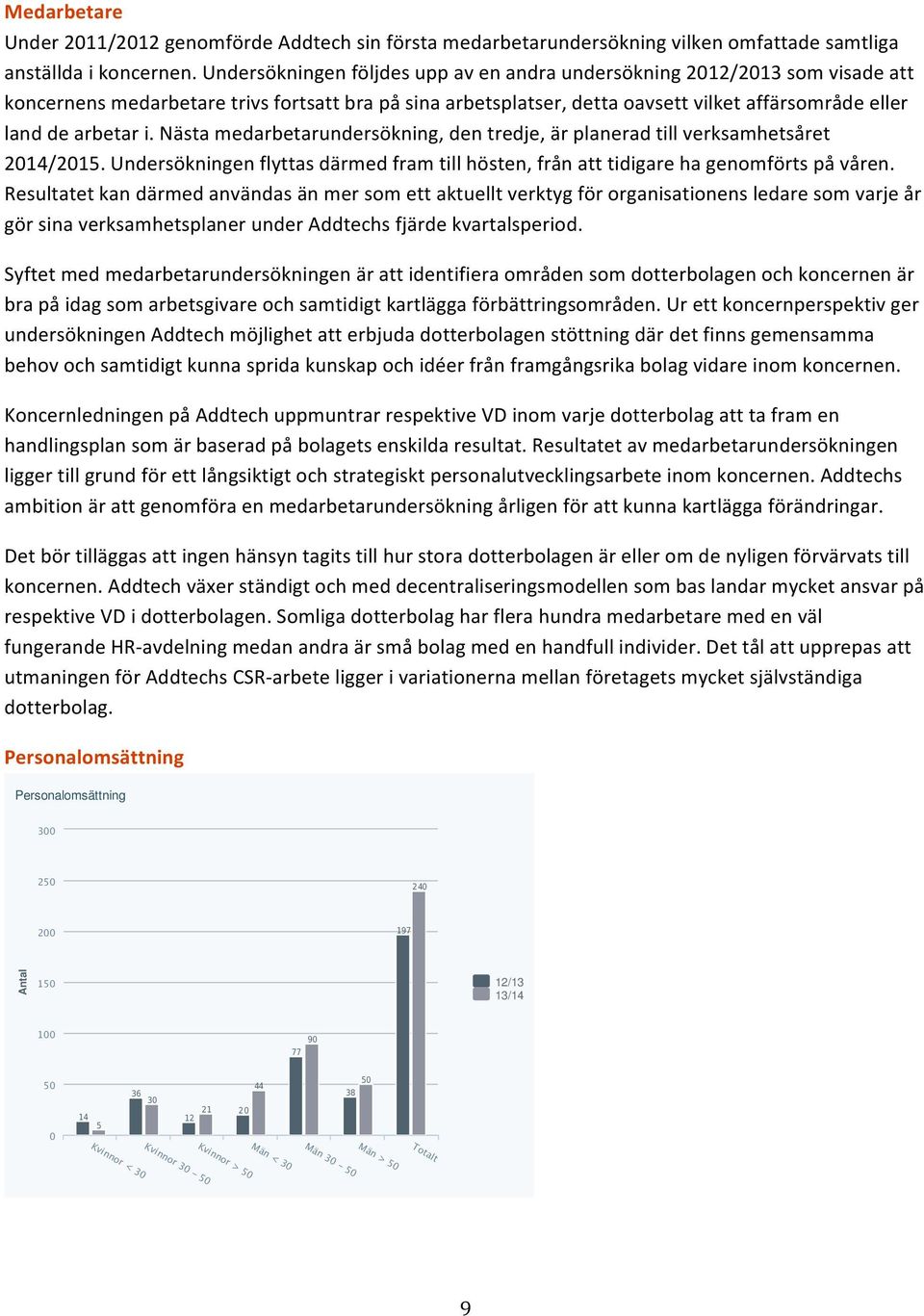 Nästa medarbetarundersökning, den tredje, är planerad till verksamhetsåret 2014/2015. Undersökningen flyttas därmed fram till hösten, från att tidigare ha genomförts på våren.