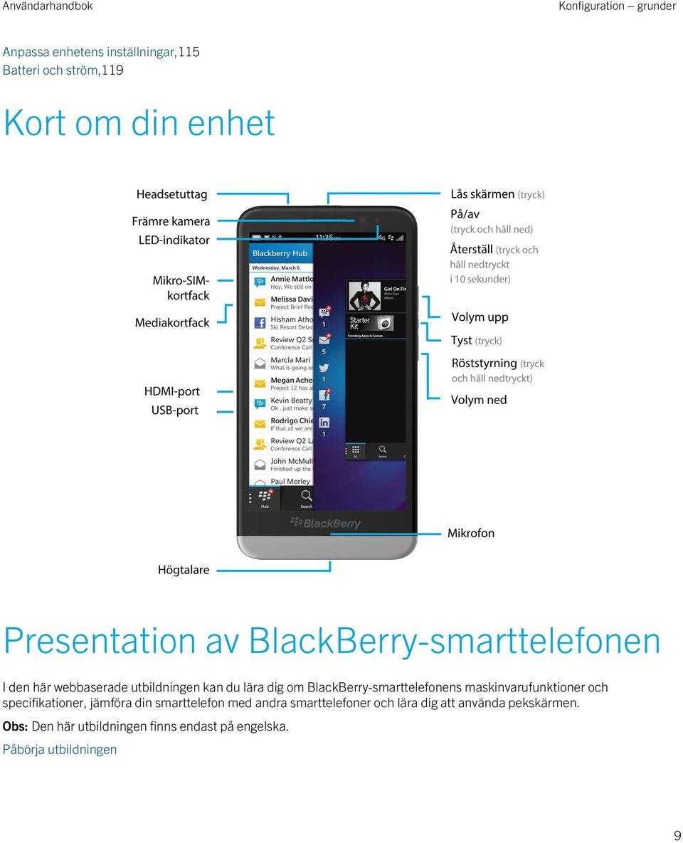 BlackBerry-smarttelefonens maskinvarufunktioner och specifikationer, jämföra din smarttelefon med andra