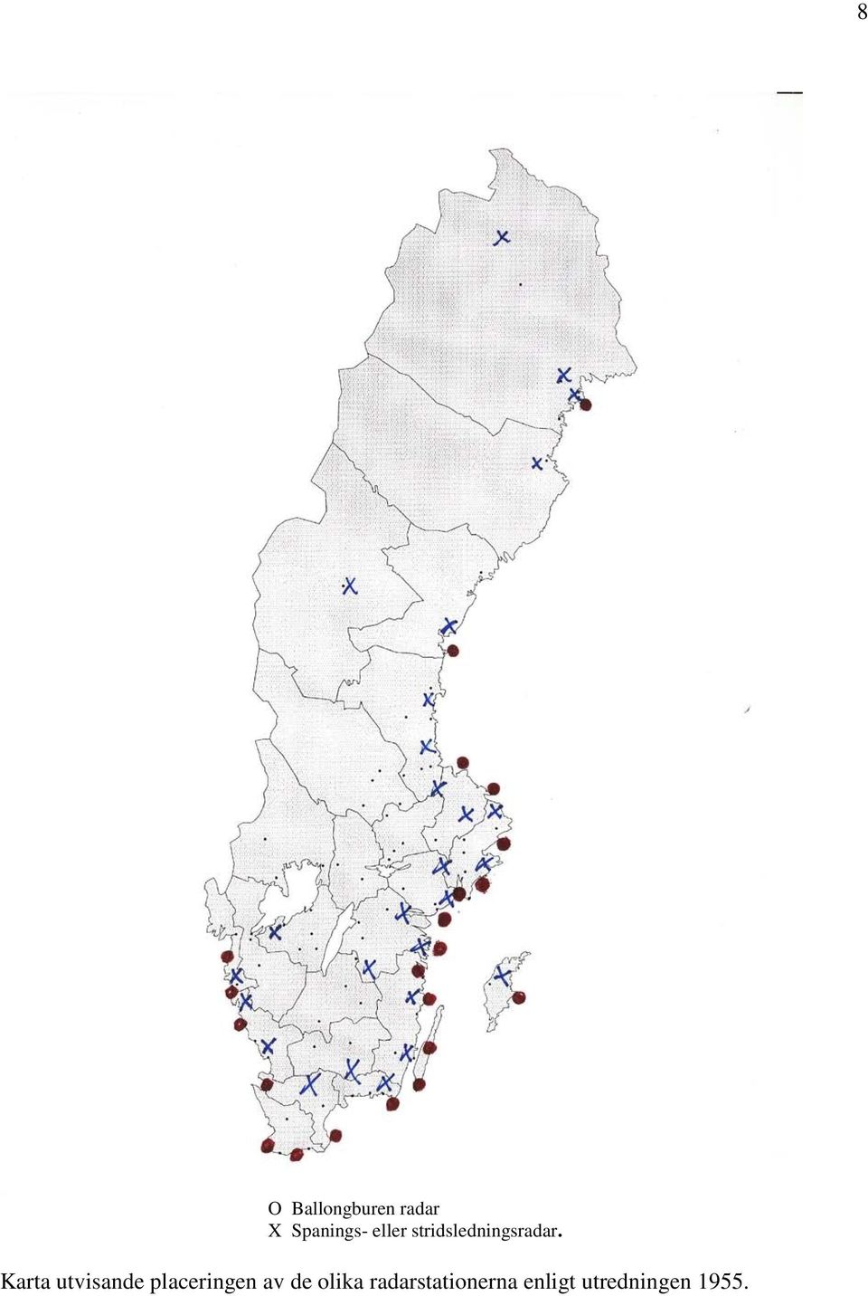 Karta utvisande placeringen av de