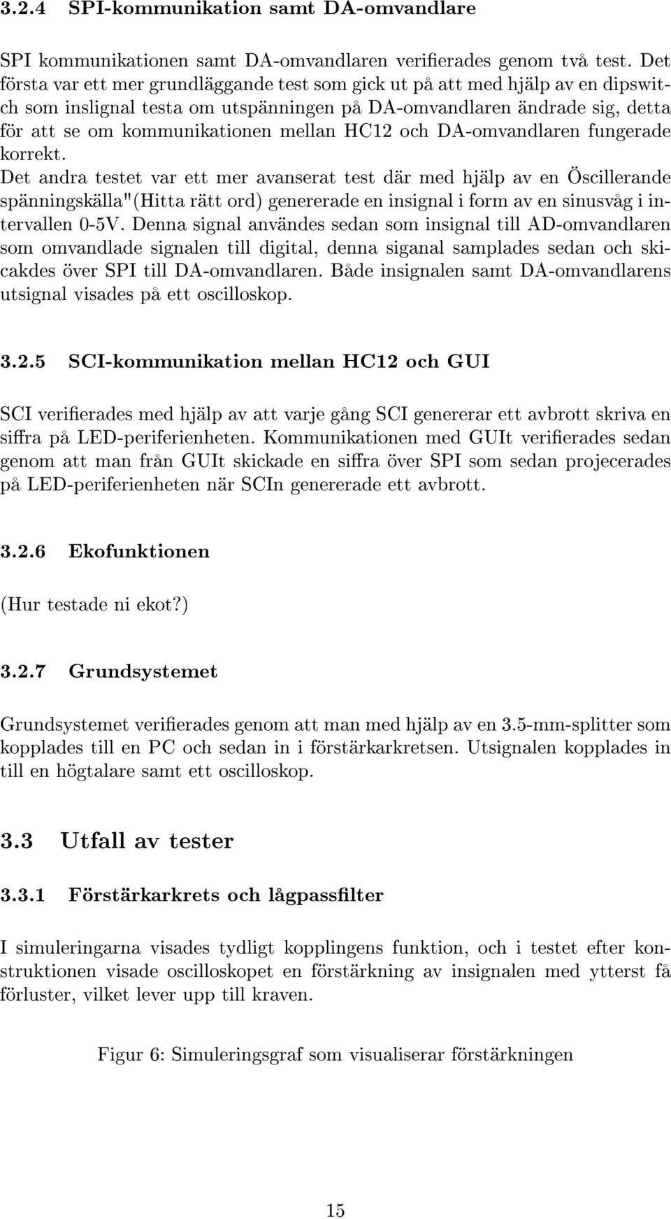 HC12 och DA-omvandlaren fungerade korrekt.