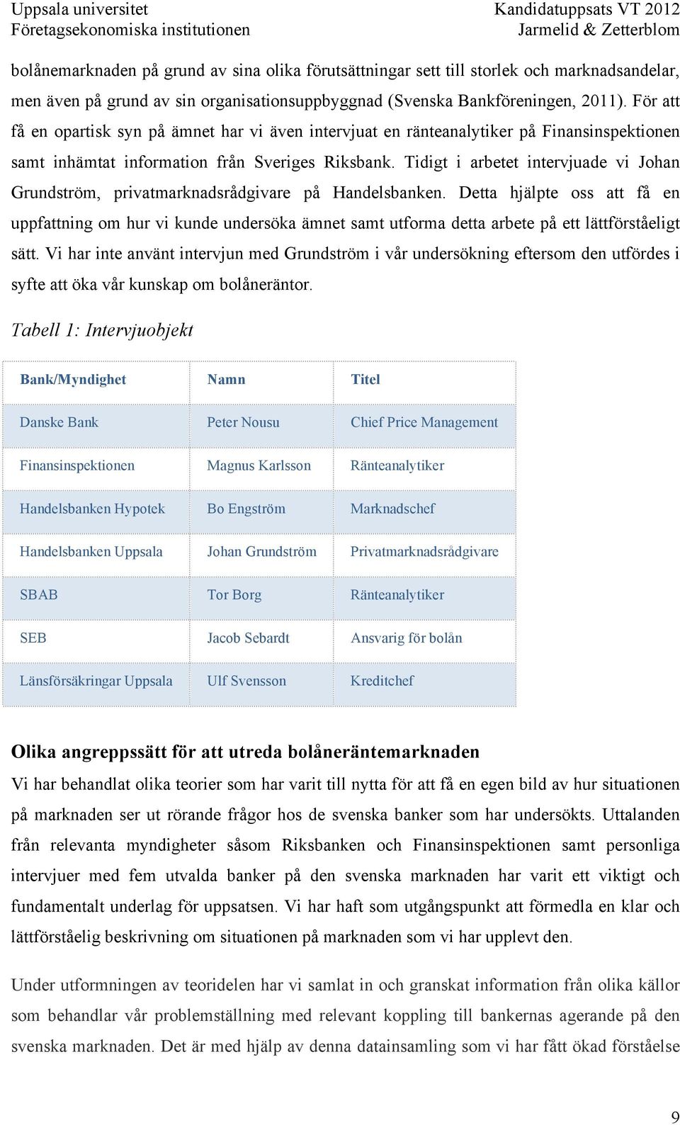 Tidigt i arbetet intervjuade vi Johan Grundström, privatmarknadsrådgivare på Handelsbanken.