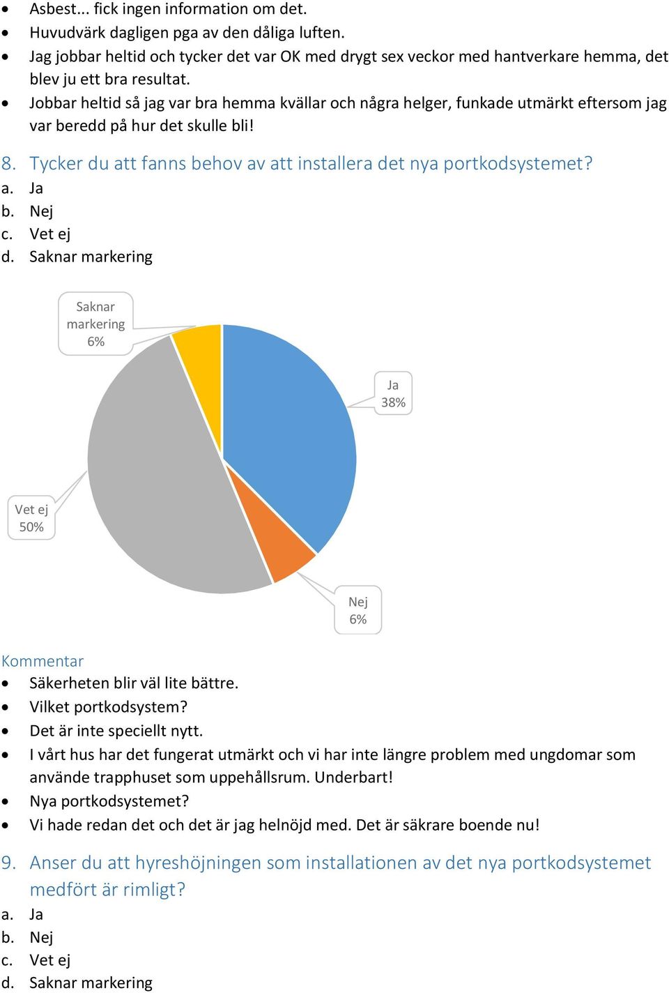 38% 50% Säkerheten blir väl lite bättre. Vilket portkodsystem? Det är inte speciellt nytt.