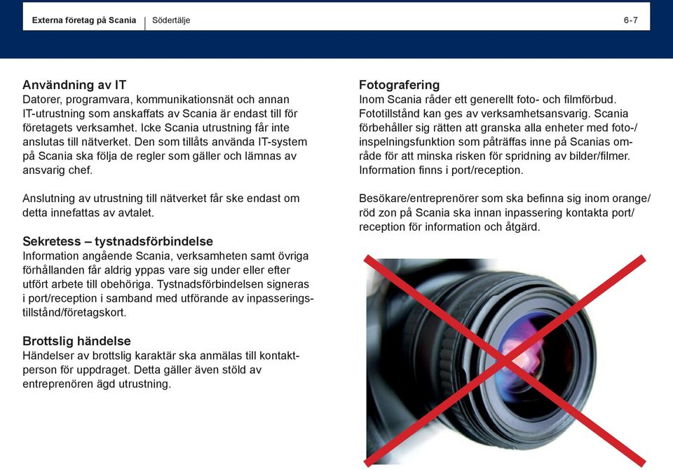 Anslutning av utrustning till nätverket får ske endast om detta innefattas av avtalet.