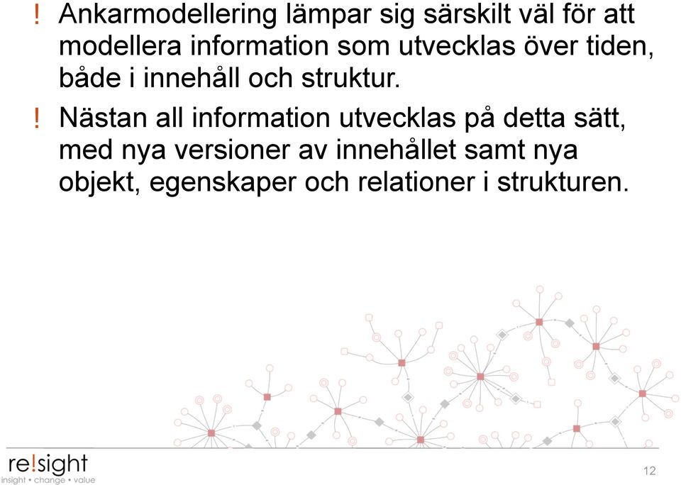 ! Nästan all information utvecklas på detta sätt, med nya versioner