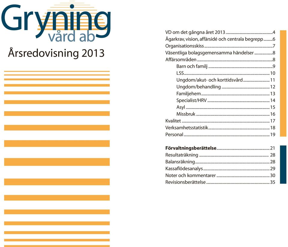 ..11 Ungdom/behandling...12 Familjehem...13 Specialist/HRV...14 Asyl...15 Missbruk...16 Kvalitet...17 Verksamhetsstatistik.