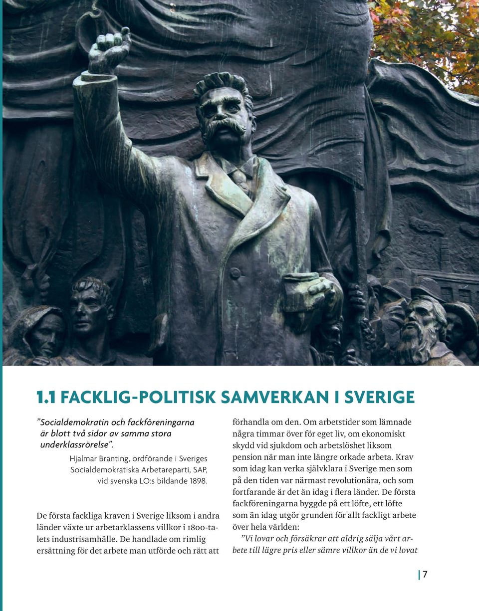 De första fackliga kraven i Sverige liksom i andra länder växte ur arbetarklassens villkor i 1800-talets industrisamhälle.