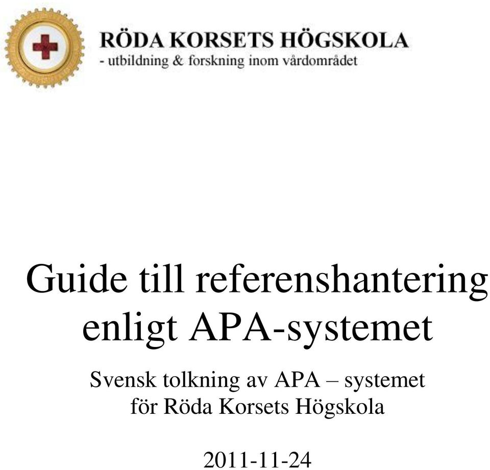 tolkning av APA systemet för