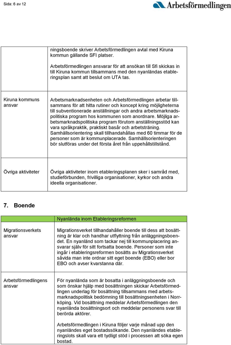 Kiruna kommuns Arbetsmarknadsenheten och Arbetsförmedlingen arbetar tillsammans för att hitta rutiner och koncept kring möjligheterna till subventionerade anställningar och andra