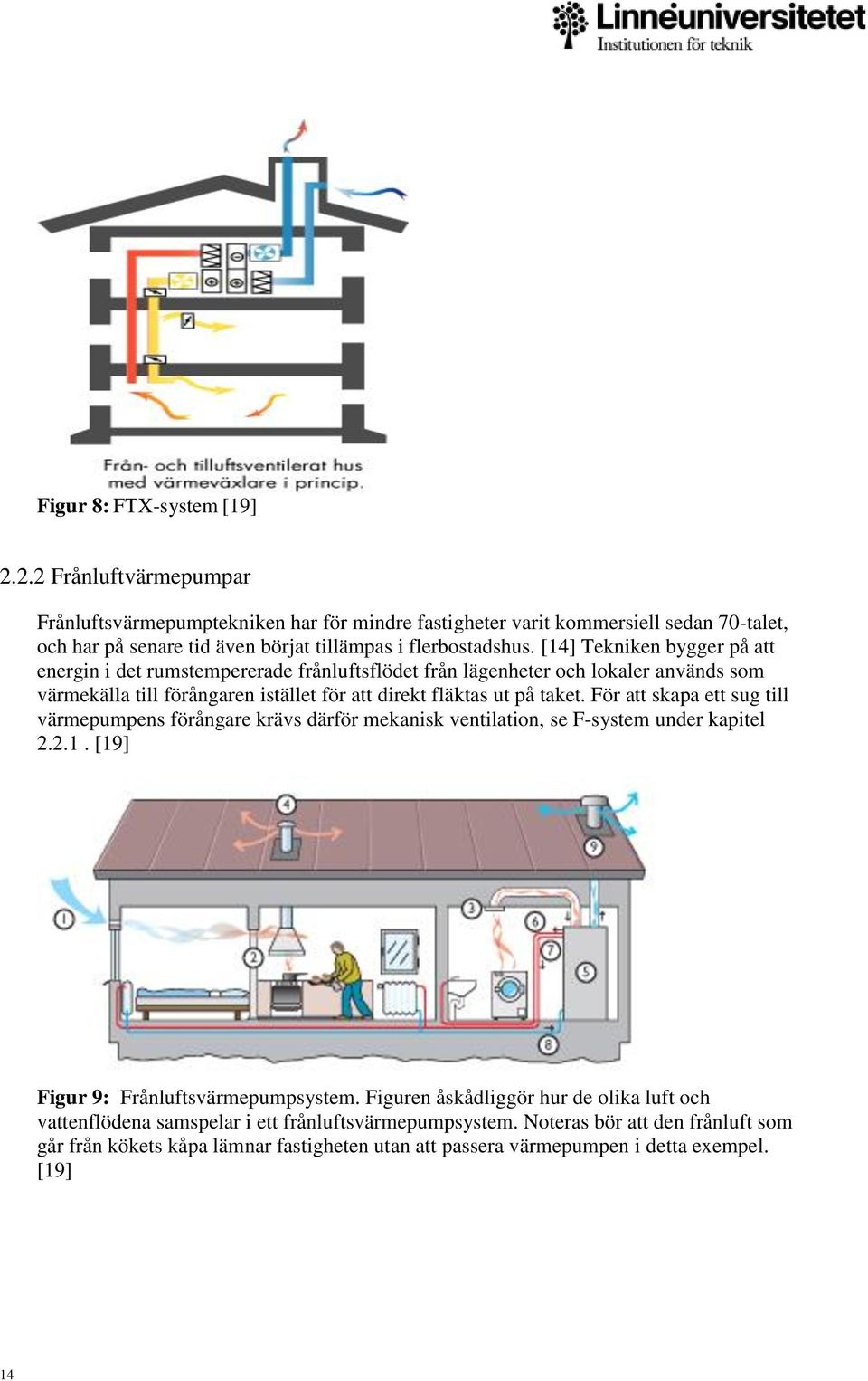 [14] Tekniken bygger på att energin i det rumstempererade frånluftsflödet från lägenheter och lokaler används som värmekälla till förångaren istället för att direkt fläktas ut på taket.