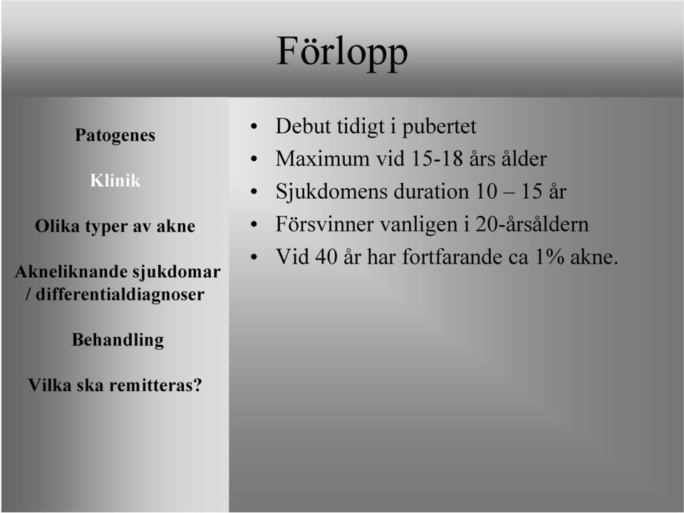 duration 10 15 år Försvinner vanligen i