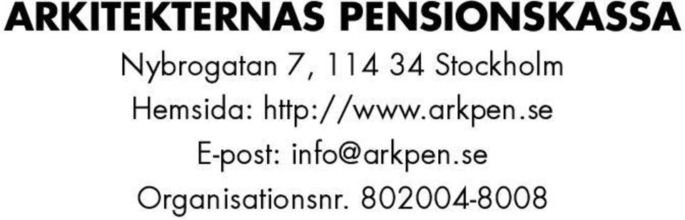 Hemsida: http://www.arkpen.