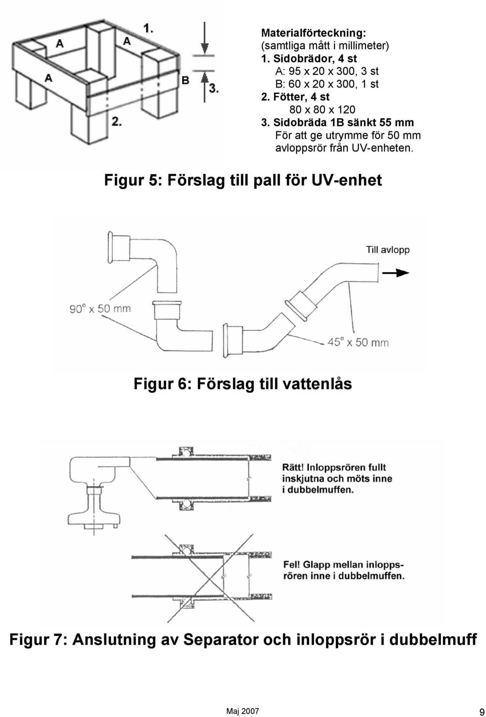 Fötter, 4 st 80 x 80 x 120 3.