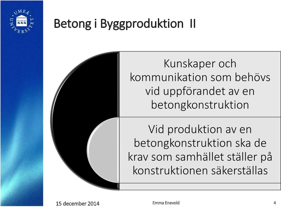 produktion av en betongkonstruktion ska de krav som