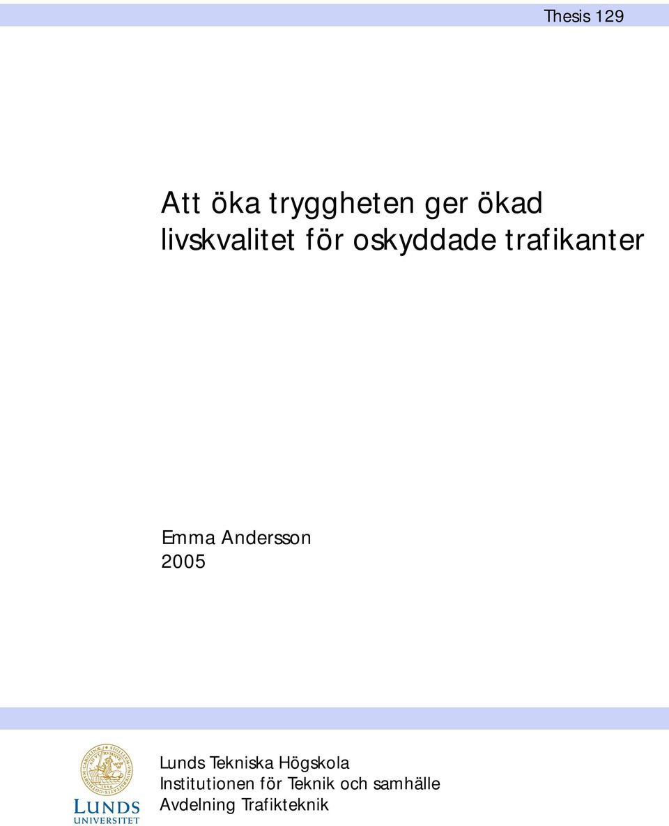 Andersson 2005 Lunds Tekniska Högskola