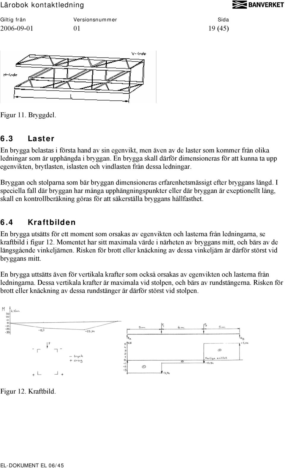 Bryggan och stolparna som bär bryggan dimensioneras erfarenhetsmässigt efter bryggans längd.