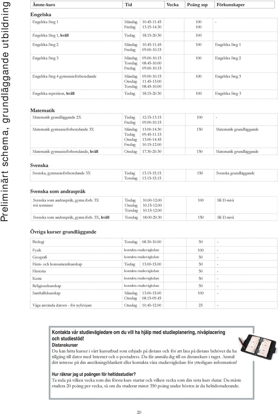 00 09.00-10.15 09.00-10.15 11.45-13.00 08.45-10.00 100 100-100 Engelska Steg 1 100 Engelska Steg 2 100 Engelska Steg 3 Engelska repetition, kväll 18.15-20.