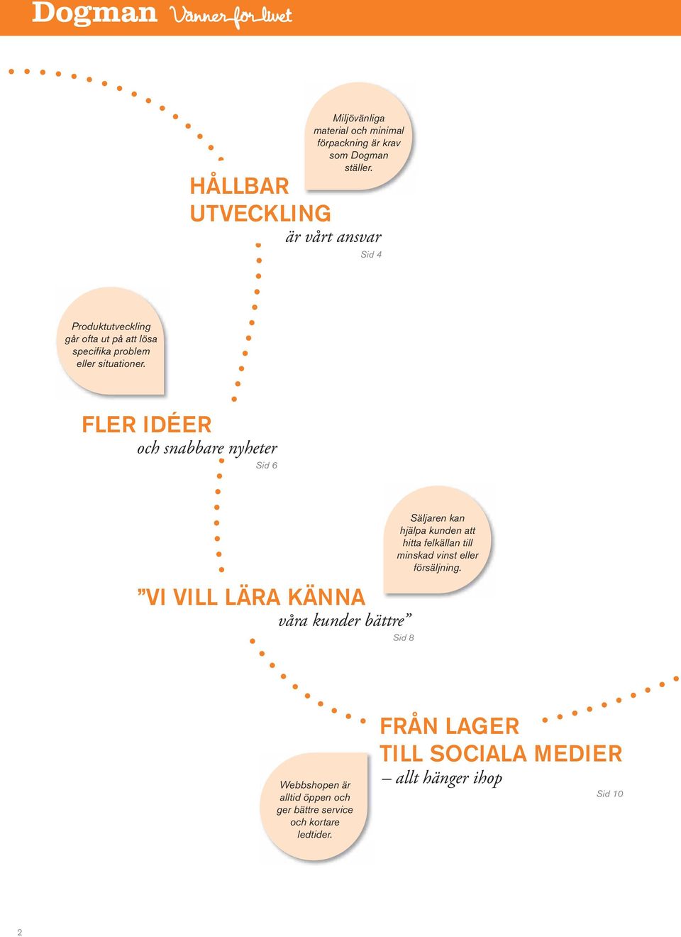 FLER IDÉER och snabbare nyheter Sid 6 VI VILL LÄRA KÄNNA våra kunder bättre Säljaren kan hjälpa kunden att hitta felkällan