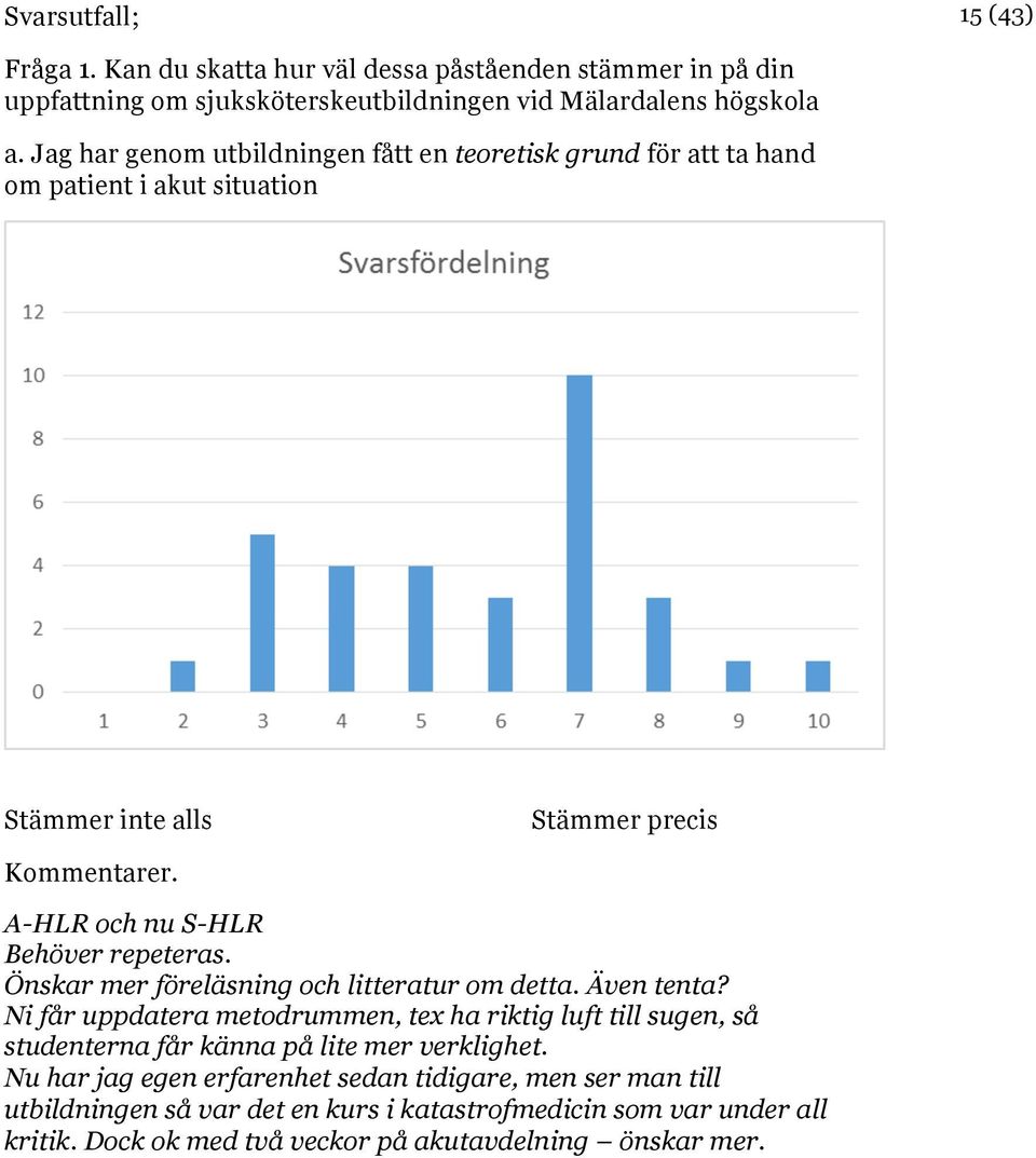 A-HLR och nu S-HLR Behöver repeteras. Önskar mer föreläsning och litteratur om detta. Även tenta?