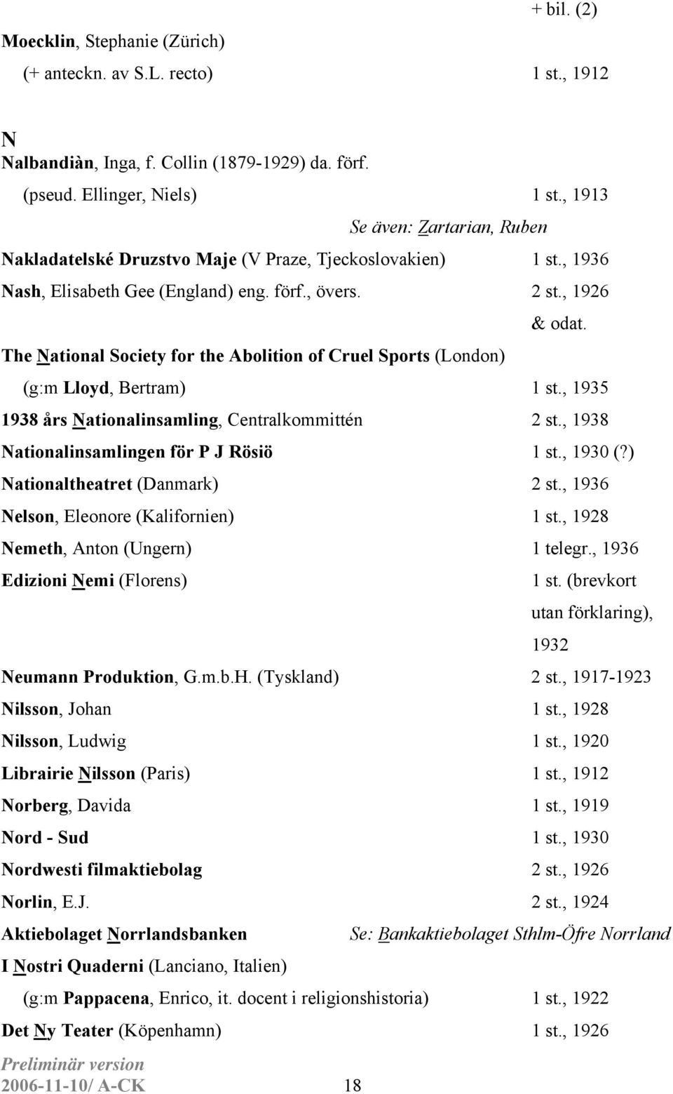 , 1926 The National Society for the Abolition of Cruel Sports (London) & odat. (g:m Lloyd, Bertram) 1 st., 1935 1938 års Nationalinsamling, Centralkommittén 2 st.