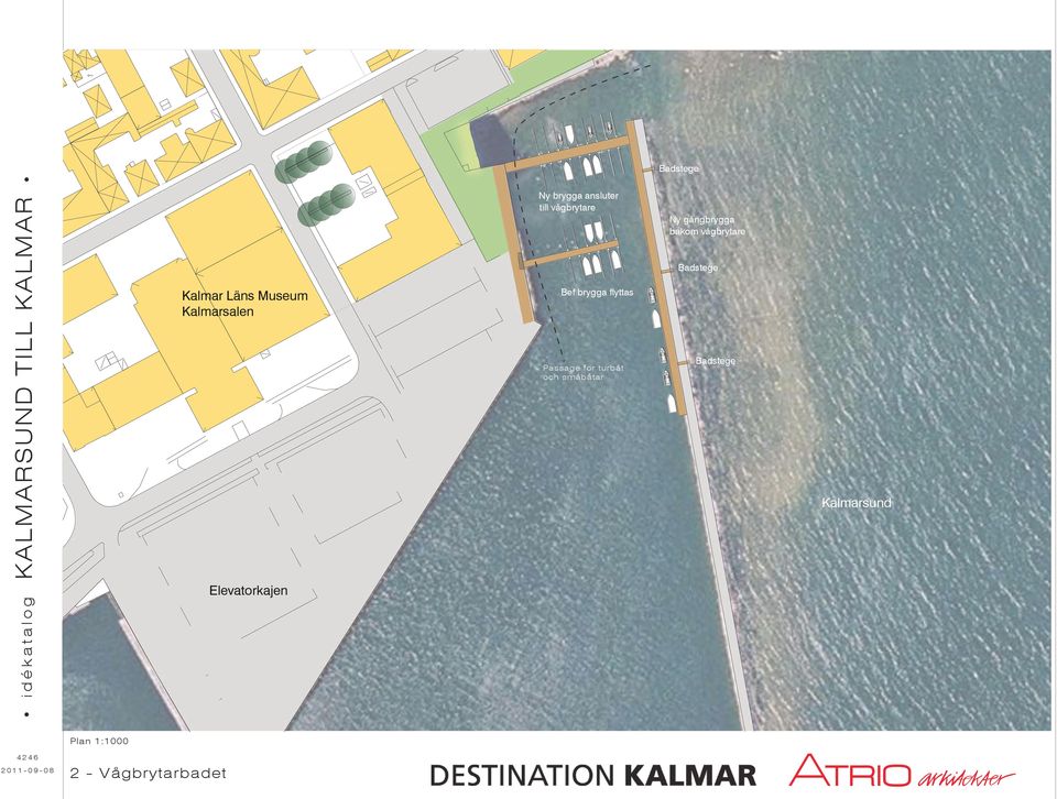 Passage för turbåt och småbåtar Ny gångbrygga bakom