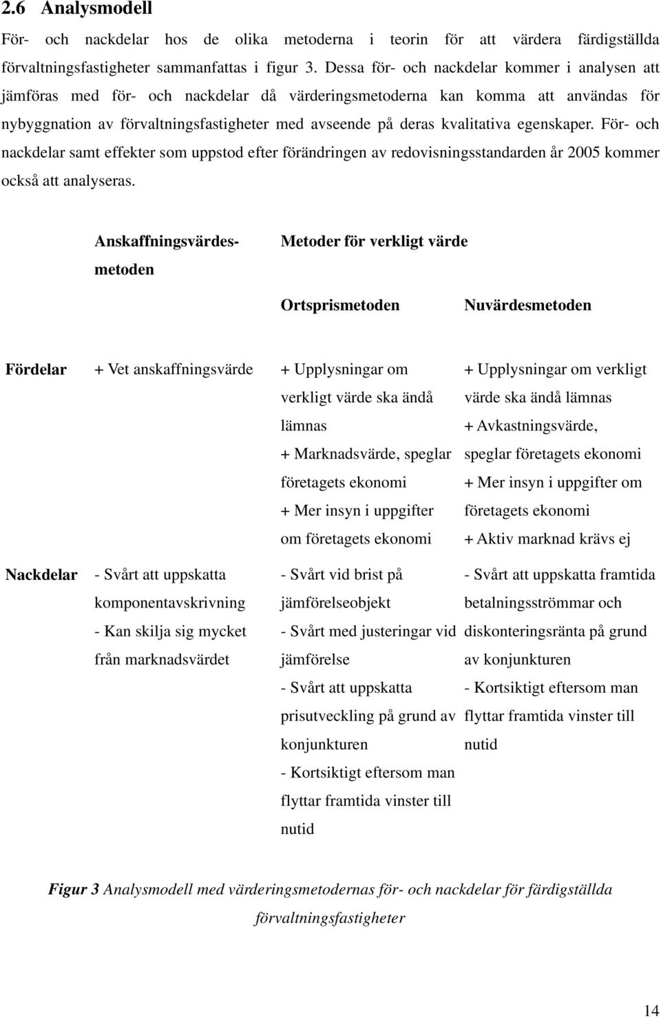 kvalitativa egenskaper. För- och nackdelar samt effekter som uppstod efter förändringen av redovisningsstandarden år 2005 kommer också att analyseras.