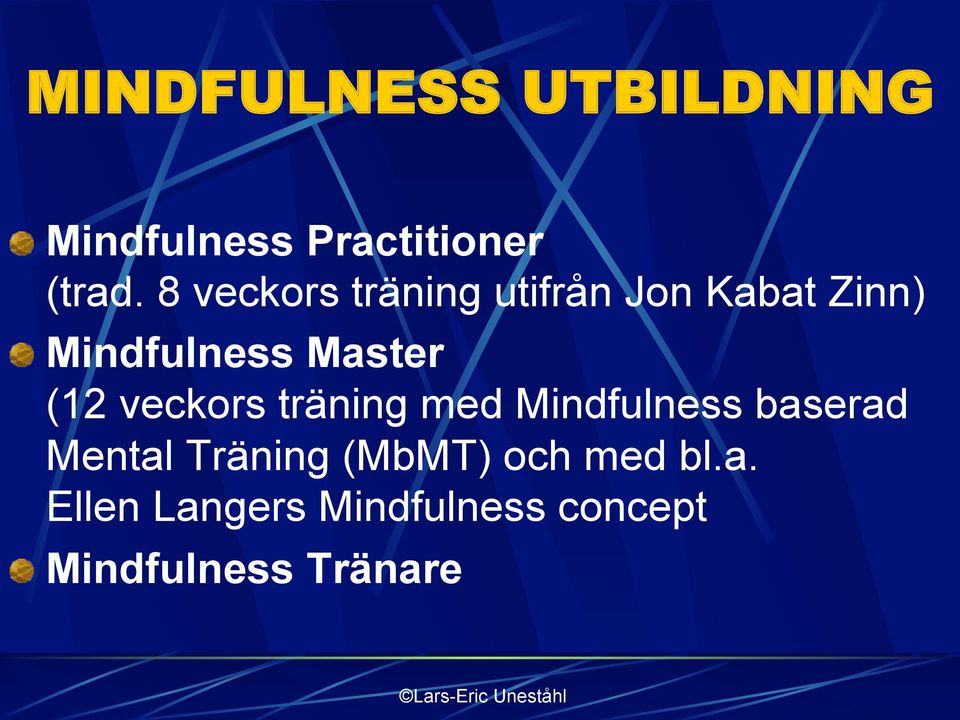 Mindfulness Master (12 veckors träning med Mindfulness baserad