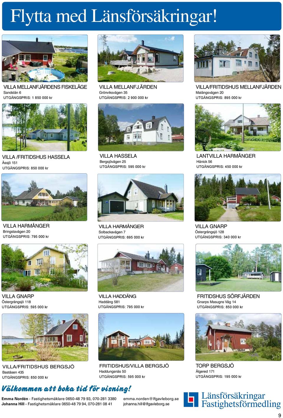 Bergsjövägen 25 UTGÅNGSPRIS: 595 000 kr lantvilla harmånger Hånick 56 UTGÅNGSPRIS: 450 000 kr villa harmånger Bringstavägen 20 UTGÅNGSPRIS: 795 000 kr villa harmånger Solbackavägen 7 UTGÅNGSPRIS: 695