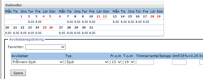 Fråga: Vad innebär det att det på läkarintyget står 50% sjukskrivning och medarbetaren har en tjänst på 30 timmar per vecka?