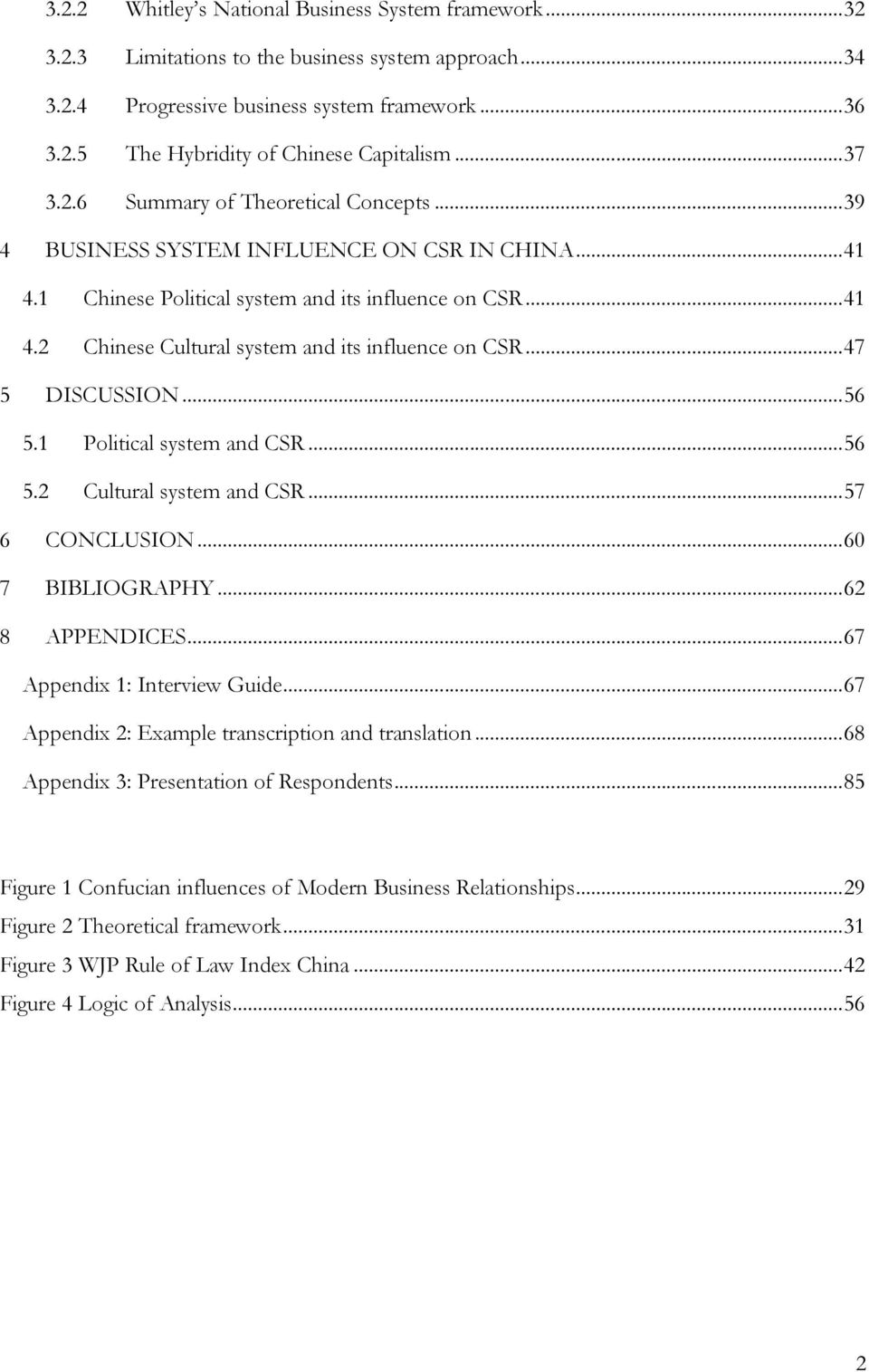 .. 47 5 DISCUSSION... 56 5.1 Political system and CSR... 56 5.2 Cultural system and CSR... 57 6 7 8 CONCLUSION... 60 BIBLIOGRAPHY... 62 APPENDICES... 67 Appendix 1: Interview Guide.