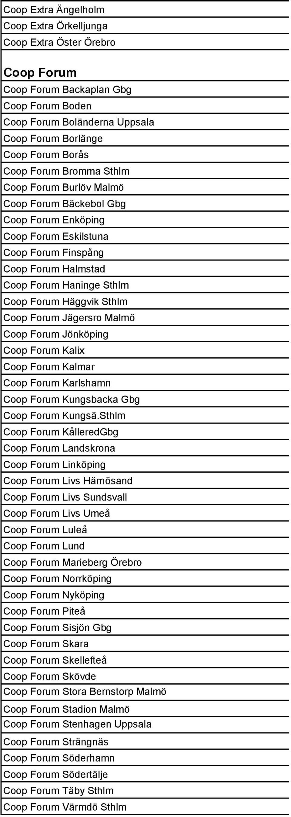 Coop-butiker som säljer Fairtrade-rosor Coop Extra - PDF Free Download