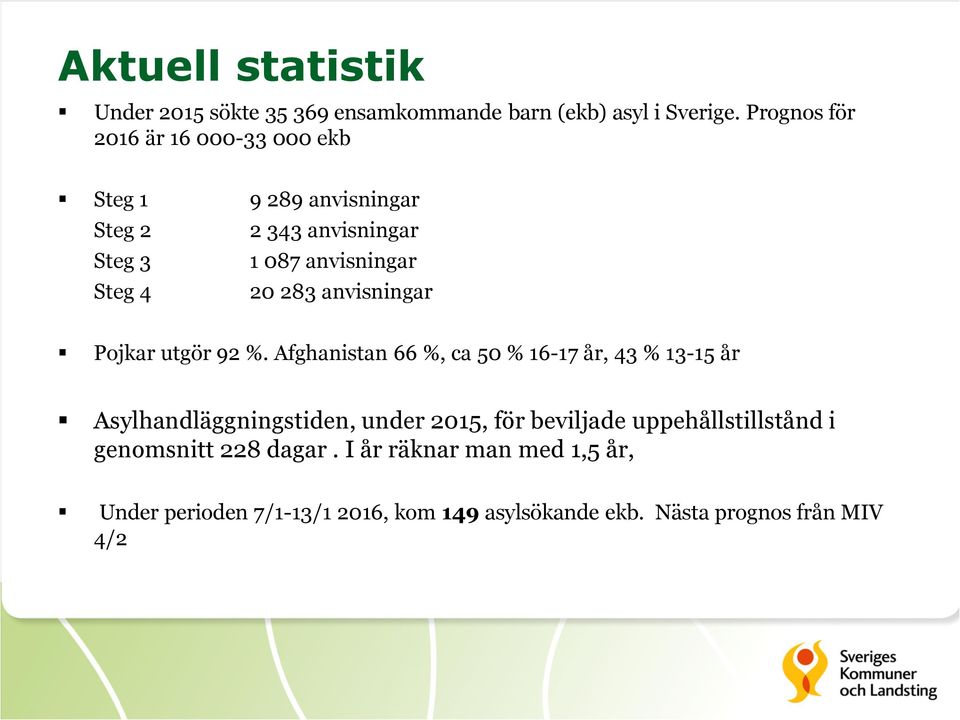 283 anvisningar Pojkar utgör 92 %.