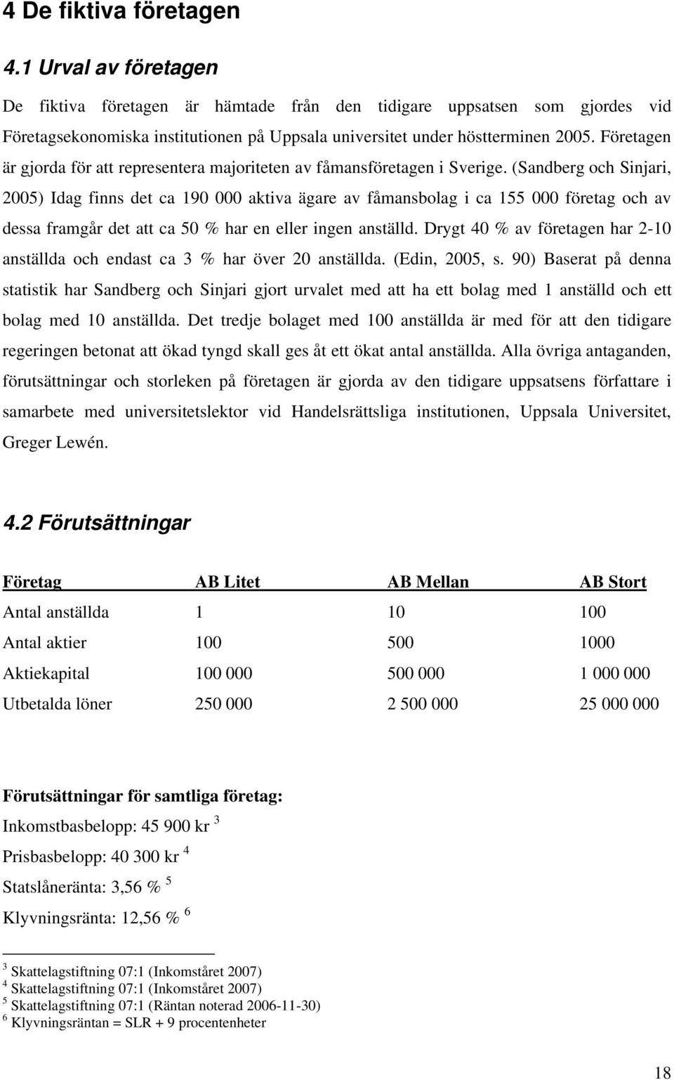 Företagen är gjorda för att representera majoriteten av fåmansföretagen i Sverige.