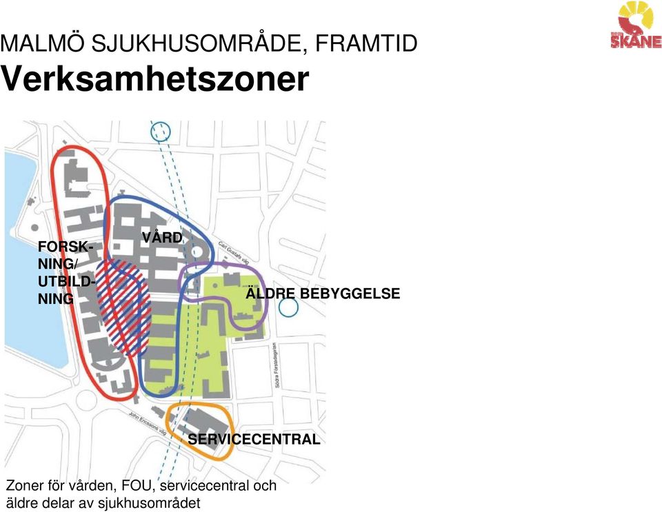 VÅRD ÄLDRE BEBYGGELSE SERVICECENTRAL Zoner