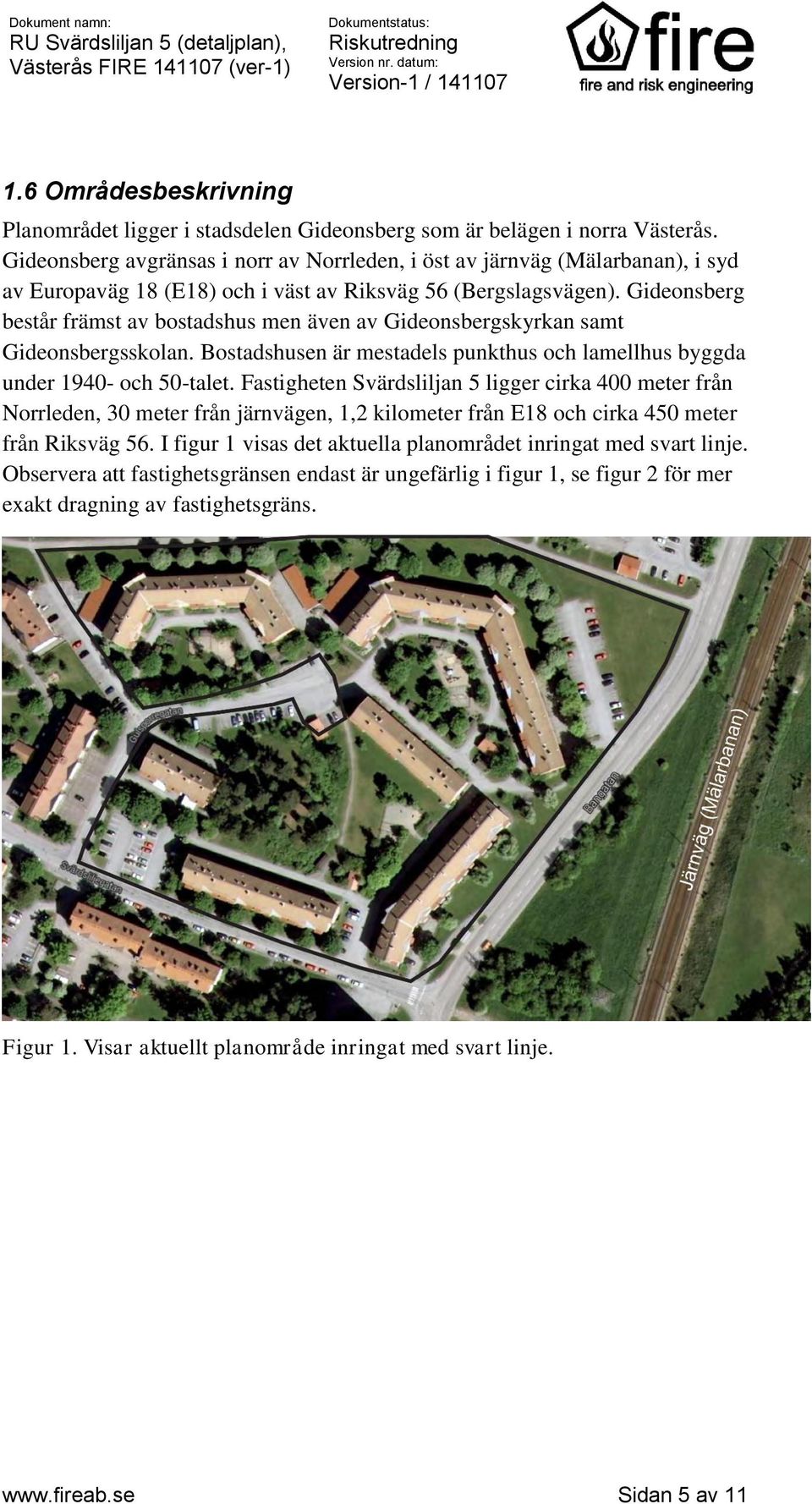 Gideonsberg består främst av bostadshus men även av Gideonsbergskyrkan samt Gideonsbergsskolan. Bostadshusen är mestadels punkthus och lamellhus byggda under 1940- och 50-talet.