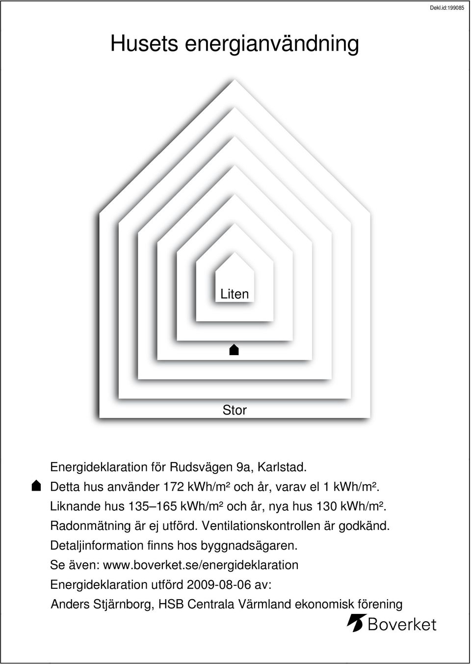 Radonmätning är ej utförd. Ventilationskontrollen är godkänd. Detaljinformation finns hos byggnadsägaren.