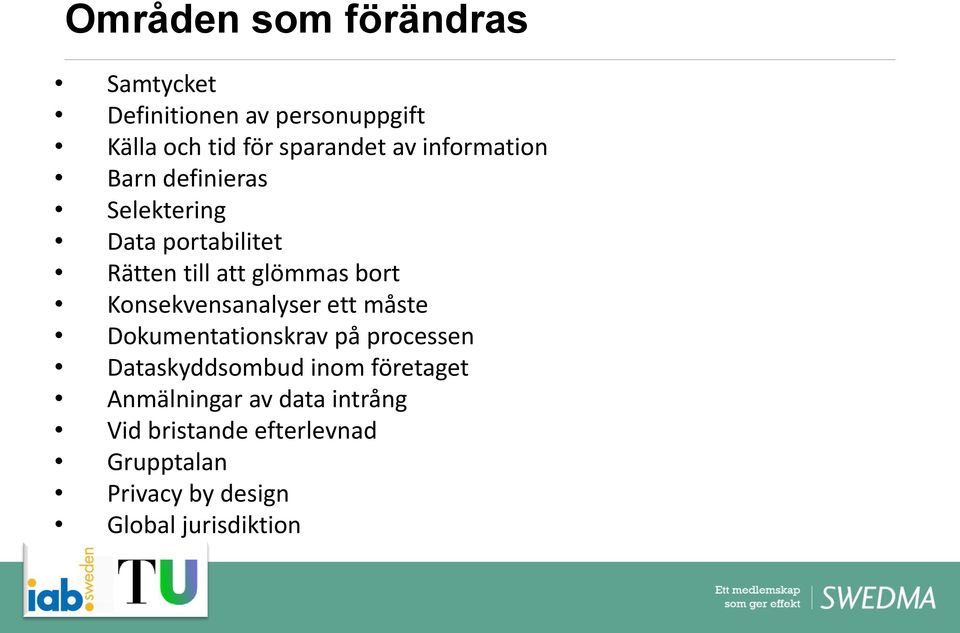 Konsekvensanalyser ett måste Dokumentationskrav på processen Dataskyddsombud inom företaget