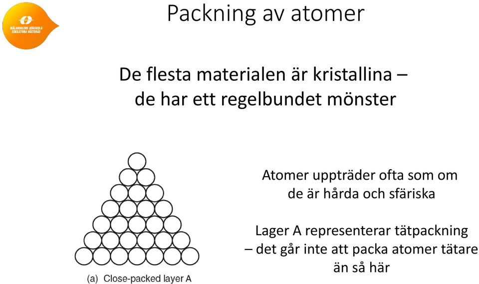 som om de är hårda och sfäriska Lager A representerar