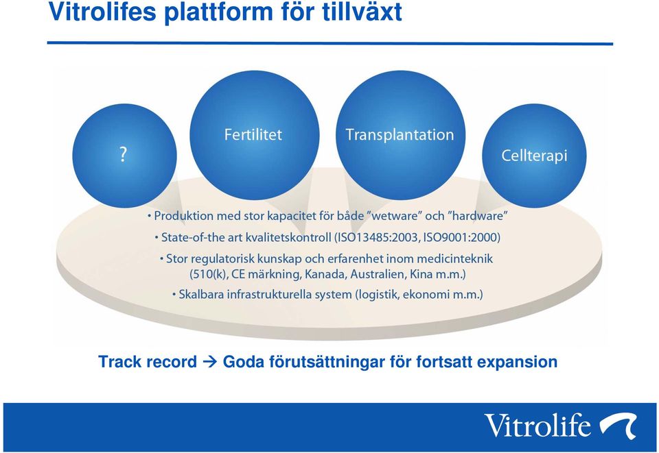 erfarenhet inom medicinteknik (510(k), CE märkning, Kanada, Australien, Kina m.m.) Skalbara infrastrukturella system (logistik, ekonomi m.