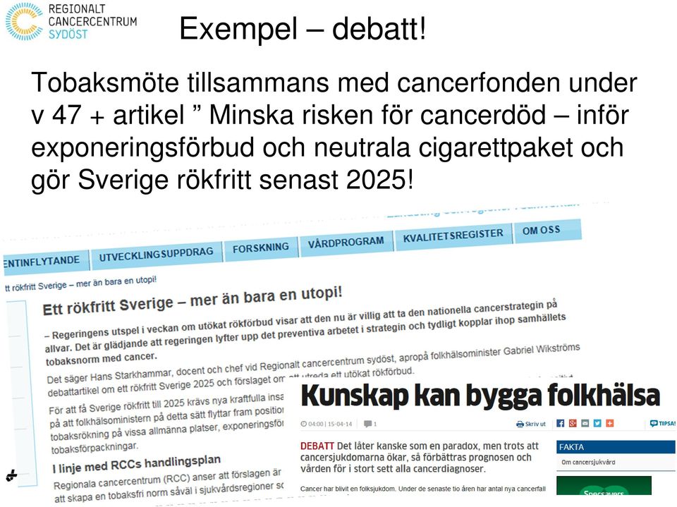 47 + artikel Minska risken för cancerdöd inför