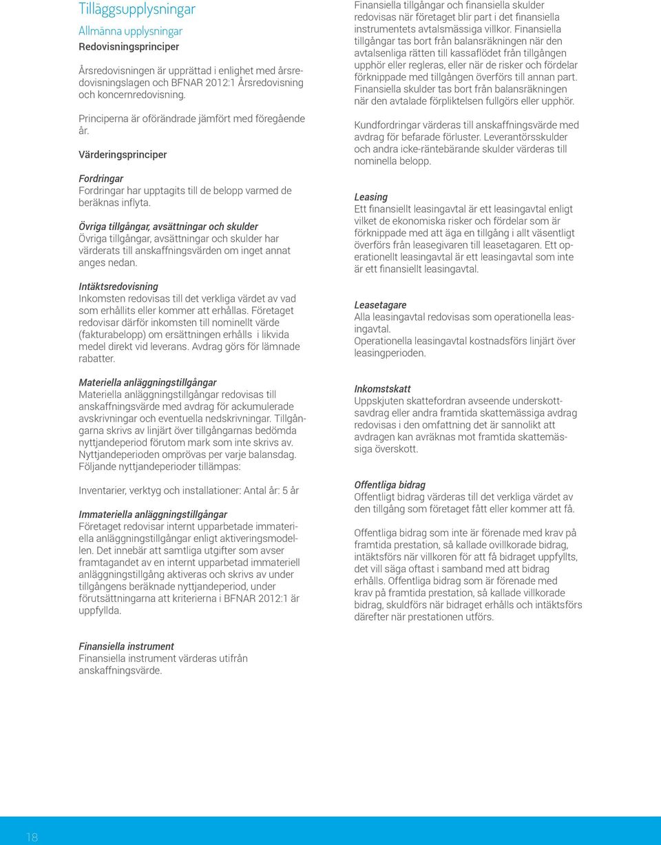 Övriga tillgångar, avsättningar och skulder Övriga tillgångar, avsättningar och skulder har värderats till anskaffningsvärden om inget annat anges nedan.