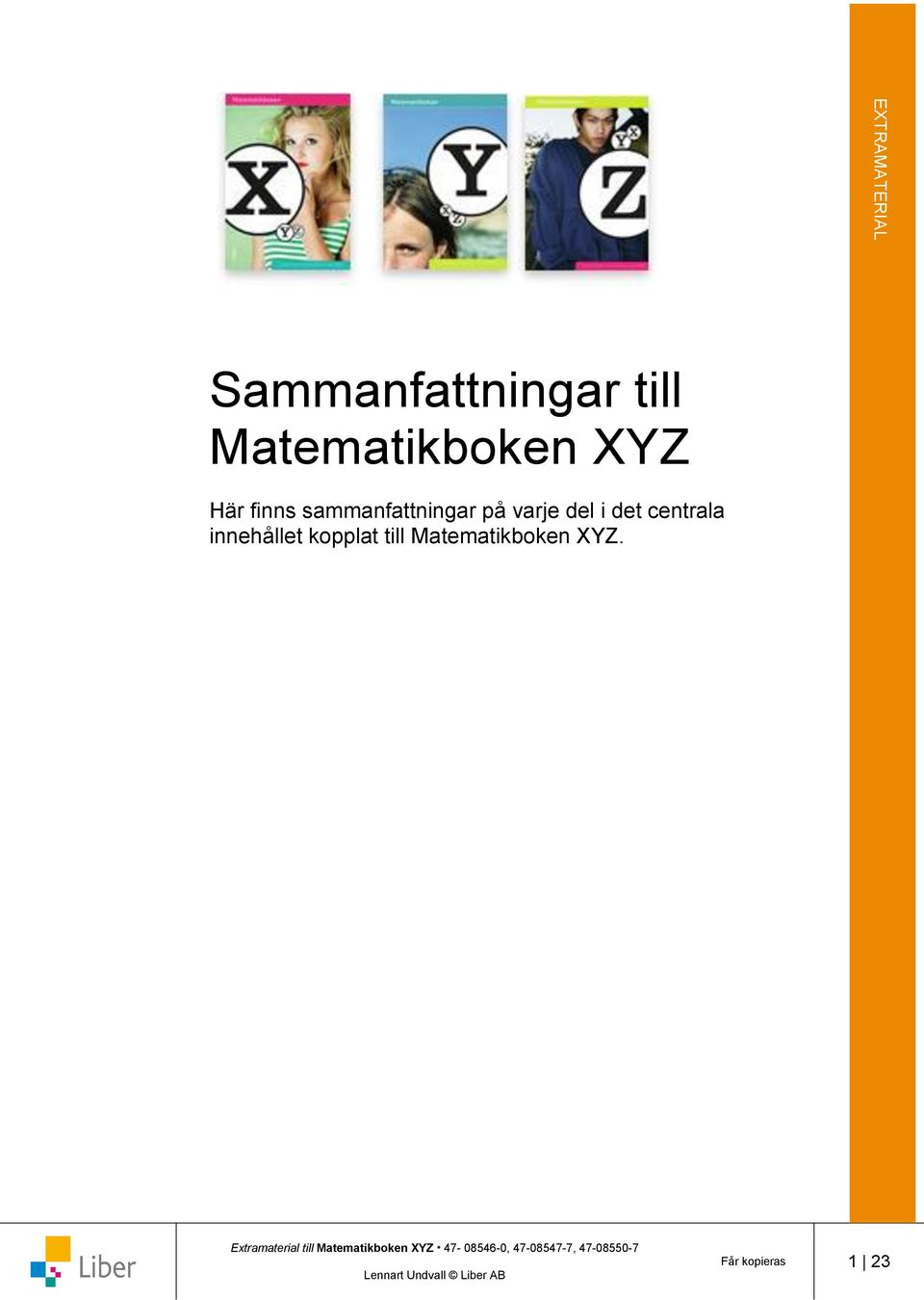 sammanfattningar på varje del i det