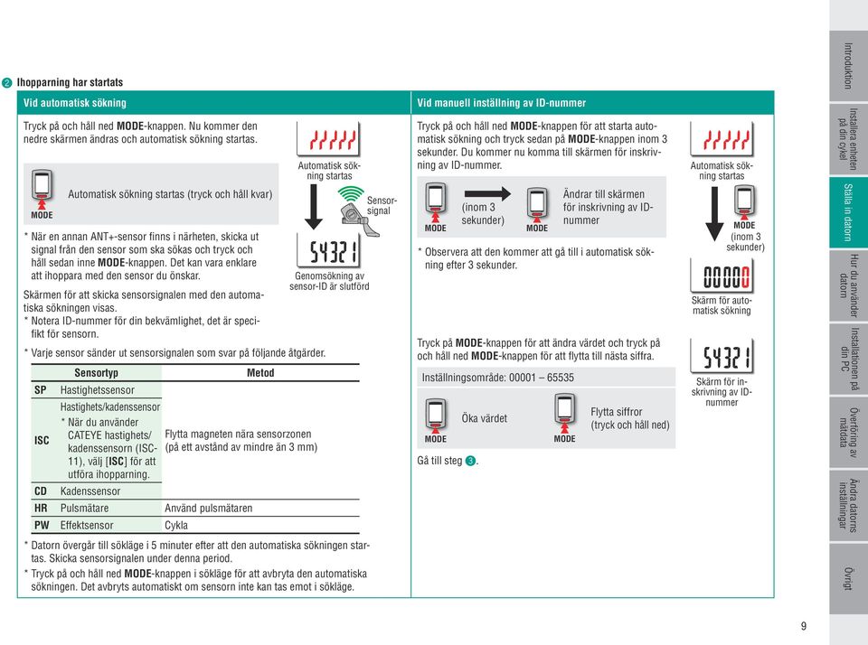 Du kommer nu komma till skärmen för inskrivning av ID-nummer.