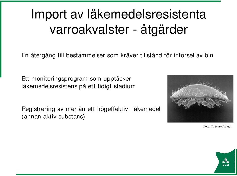 moniteringsprogram som upptäcker läkemedelsresistens på ett tidigt stadium