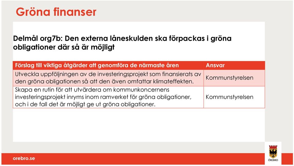 obligationen så att den även omfattar klimateffekten.