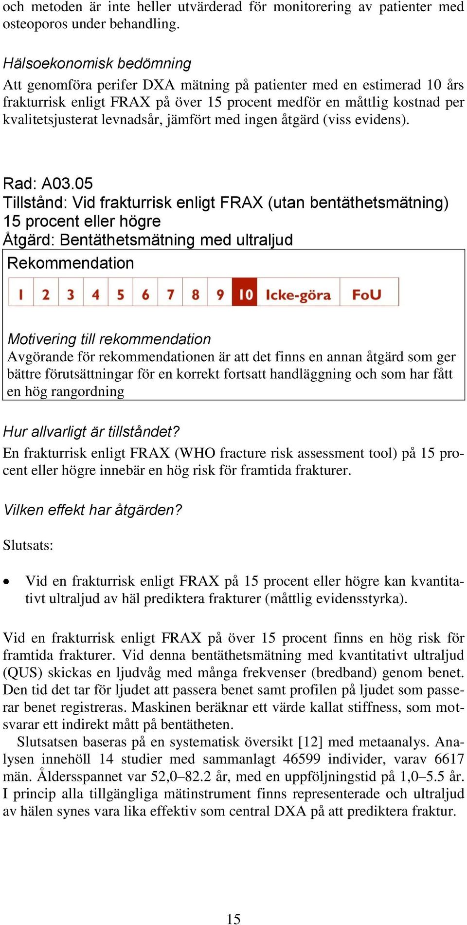 (viss evidens). Rad: A03.