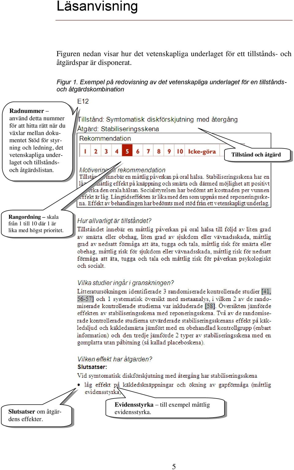 rätt när du växlar mellan dokumentet Stöd för styrning och ledning, det vetenskapliga underlaget och tillståndsoch åtgärdslistan.